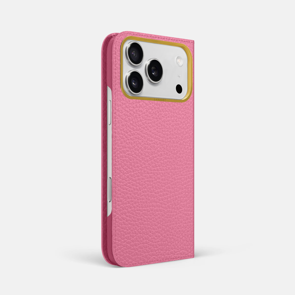 Folio Case For iPhone 17 Pro Max In Calf -1 | Pink-Gold