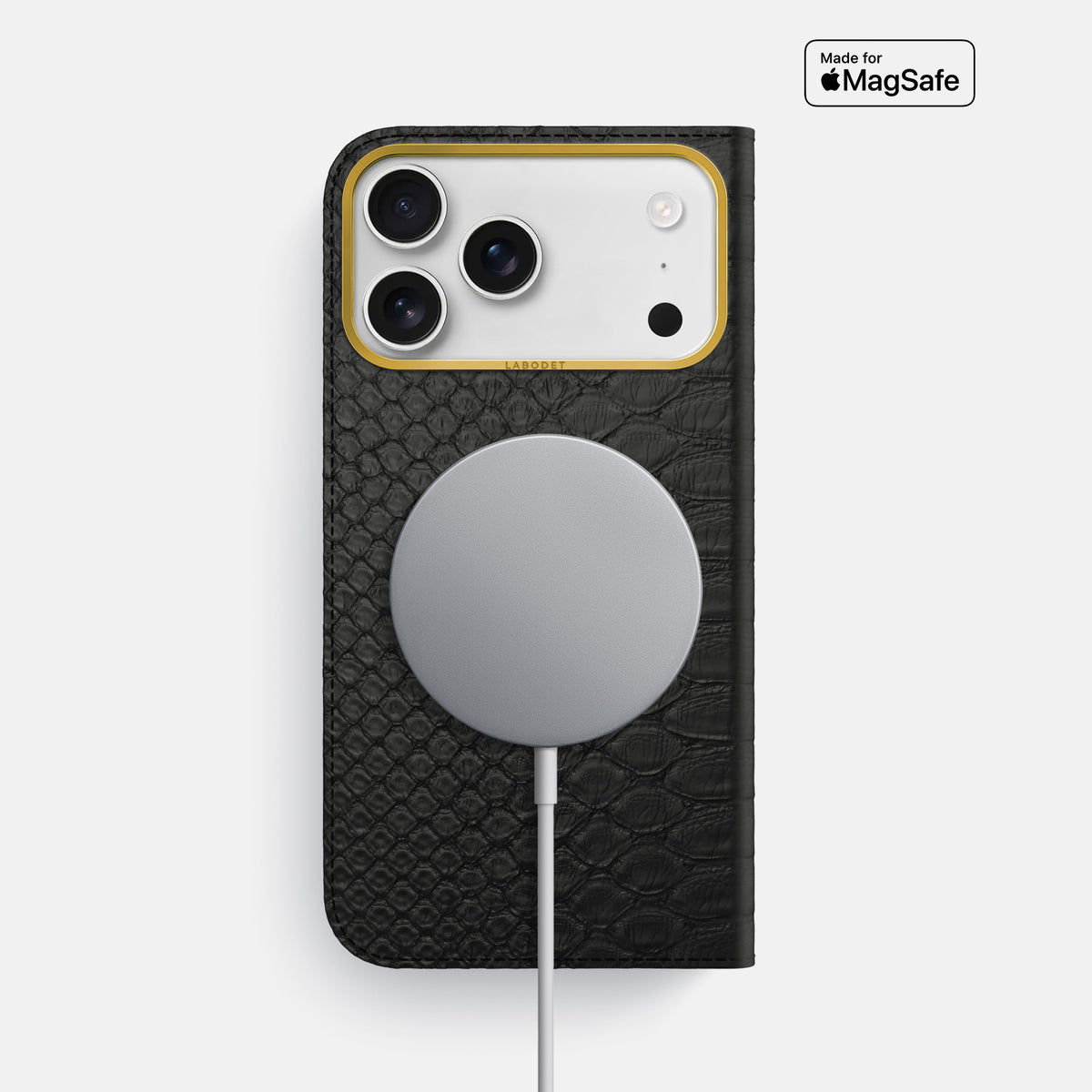 Folio Case For iPhone 17 Pro Max In Python -3 | Black-Gold