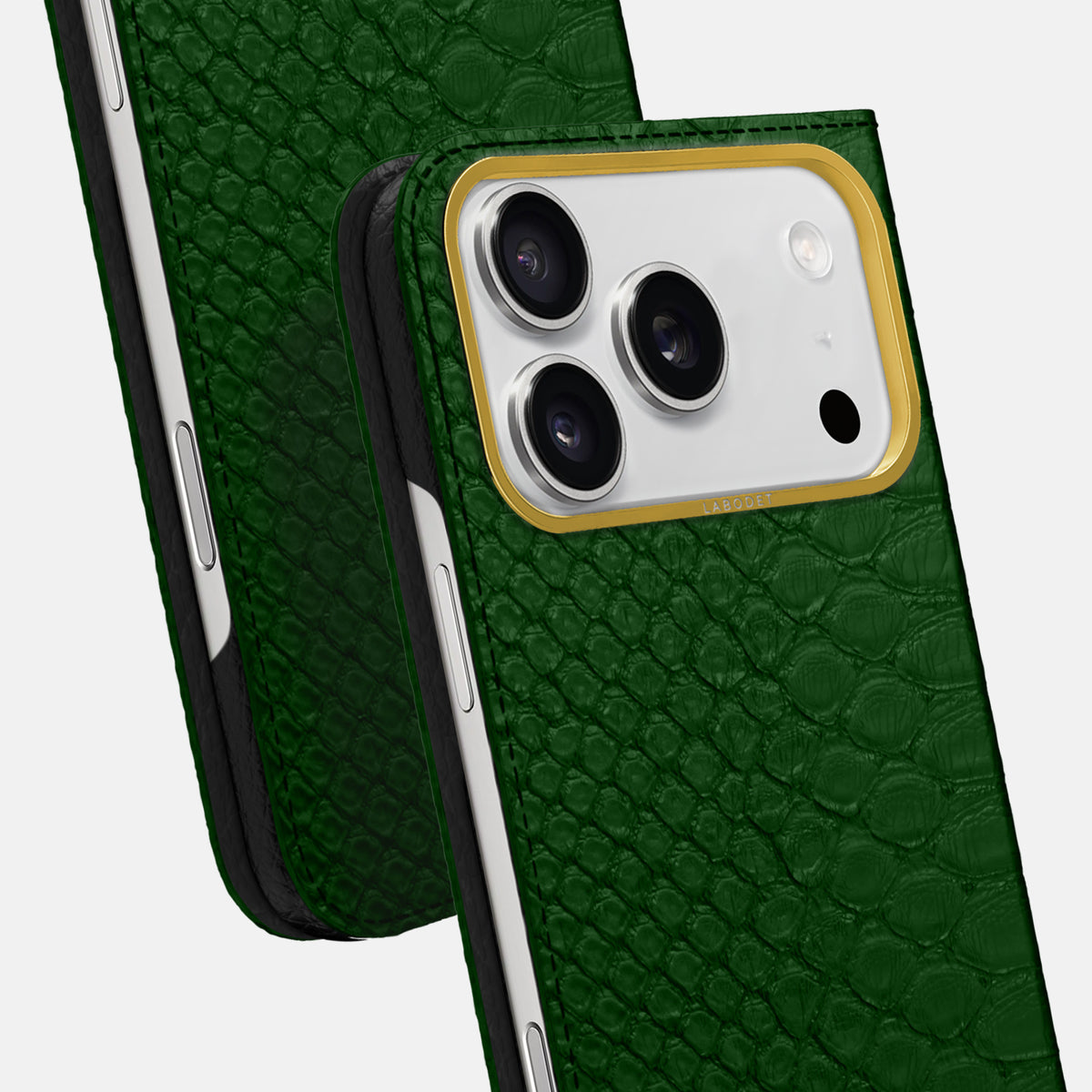 Folio Case For iPhone 17 Pro Max In Python -5 | Green-Gold