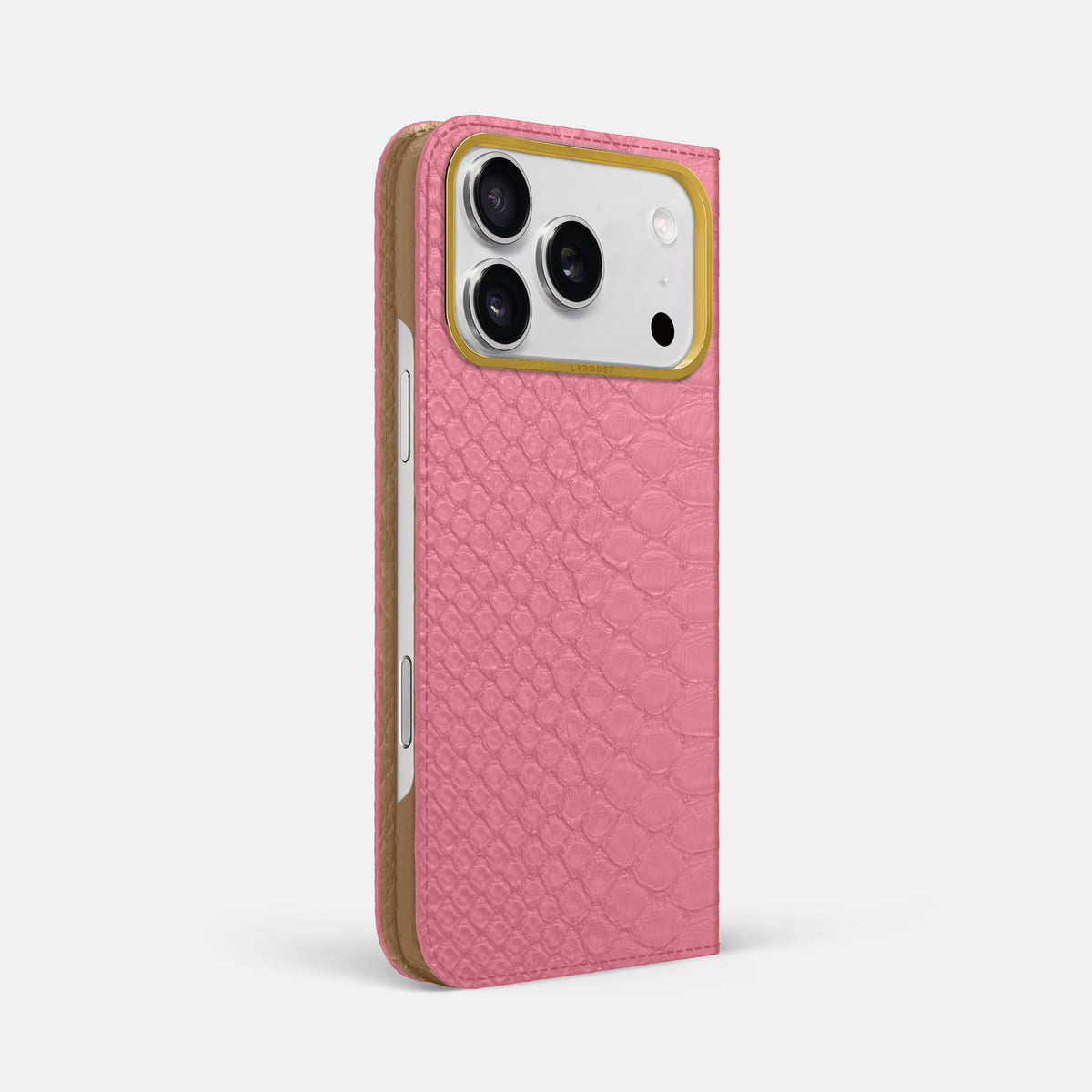 Folio Case For iPhone 17 Pro Max In Python -1 | Pink-Gold