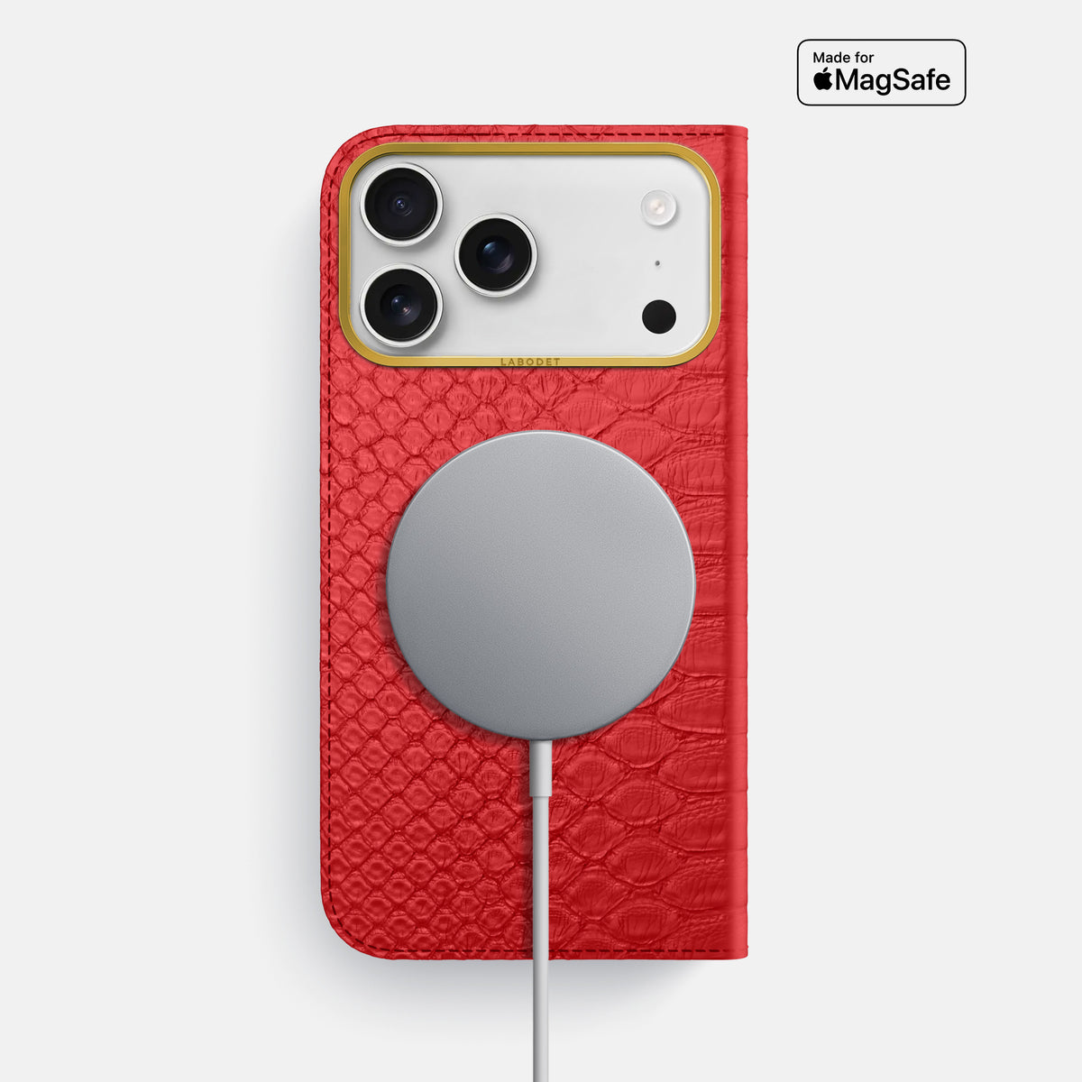 Folio Case For iPhone 17 Pro Max In Python -3 | Red-Gold