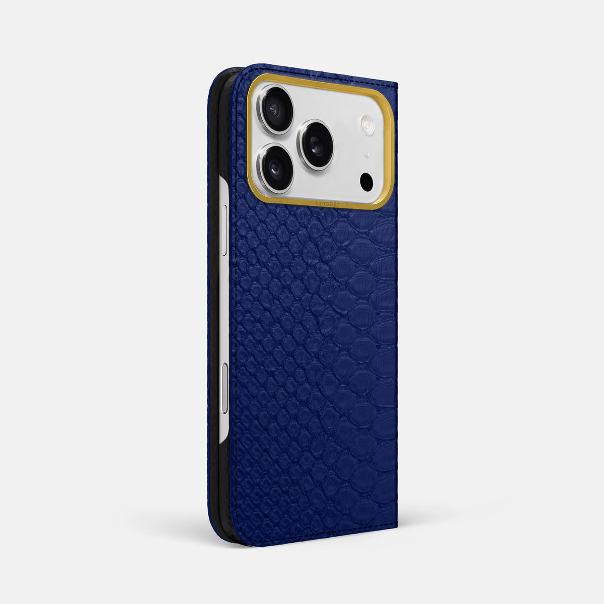 Folio Case For iPhone 17 Pro Max In Python -1 | Royal-Blue-Gold