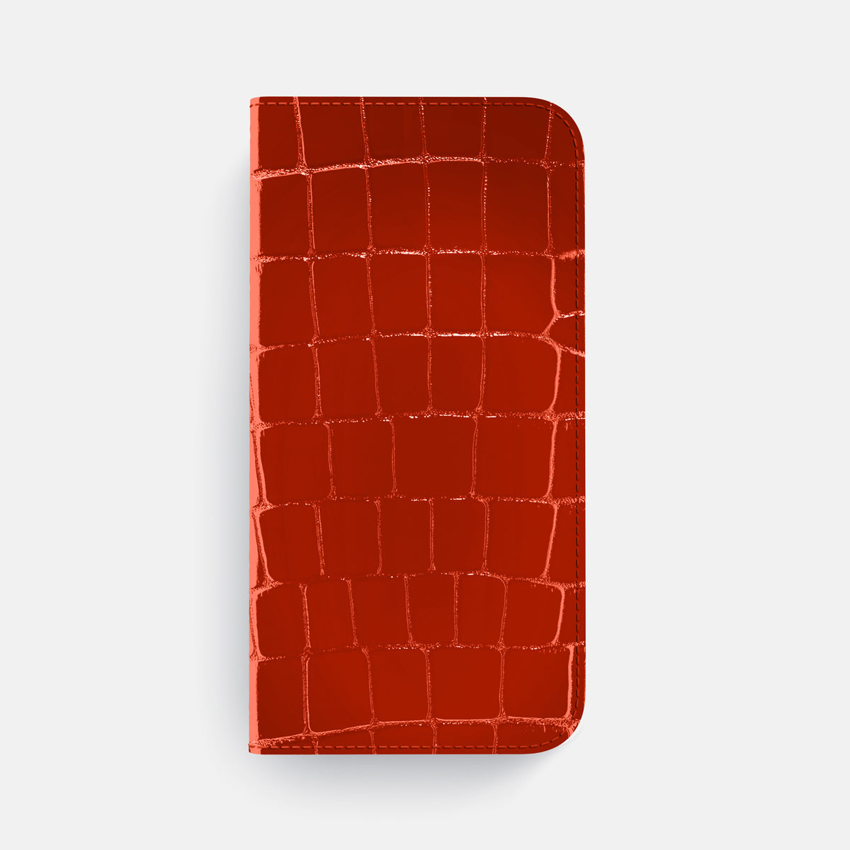 Folio Case For iPhone 17 Pro Max In Shiny Alligator -4 | Orange-Gold
