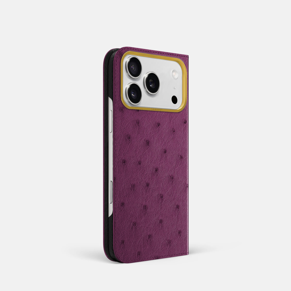 Folio Case For iPhone 17 Pro In Ostrich -1 | Purple-Gold