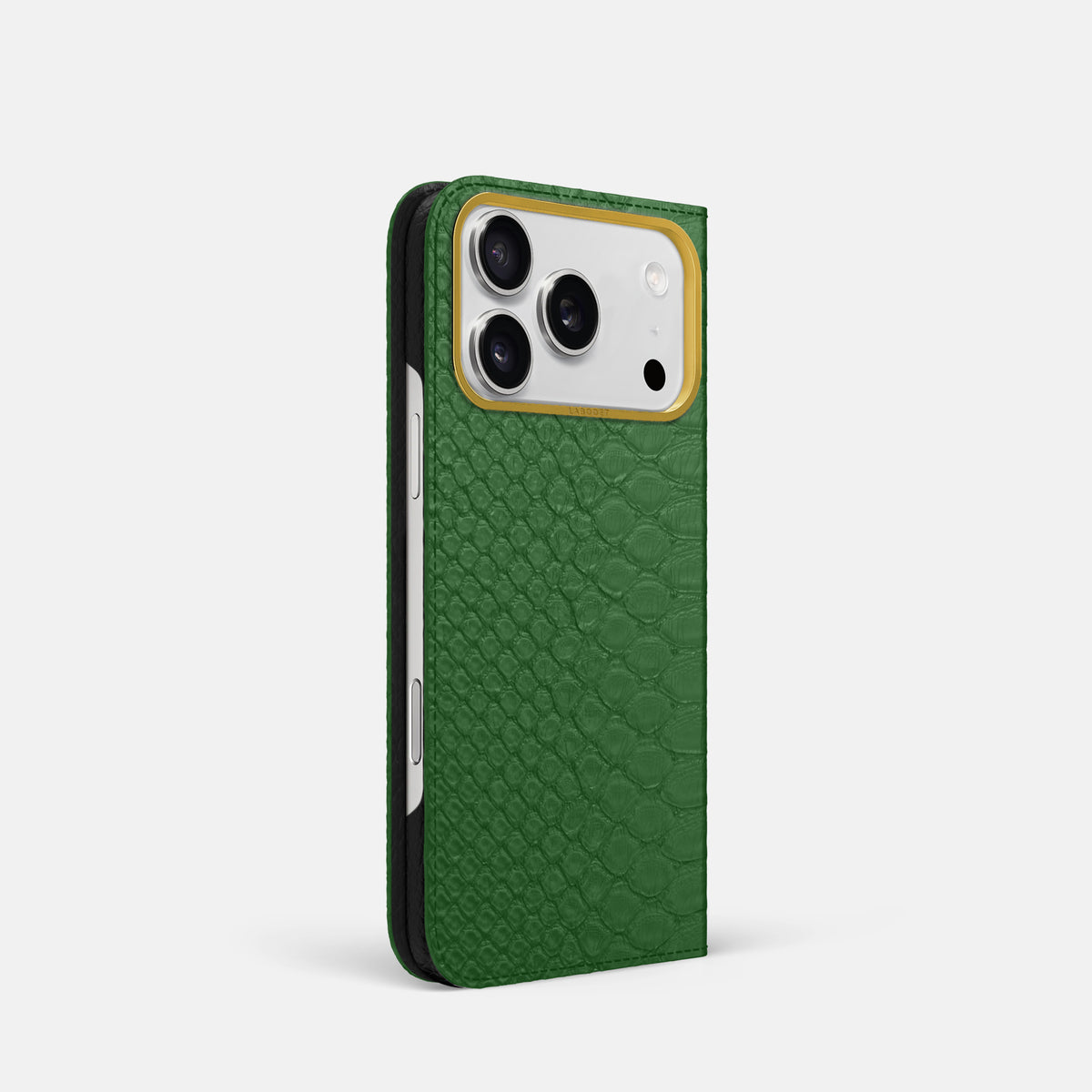 Folio Case For iPhone 17 Pro In Python -1 | Green-Gold