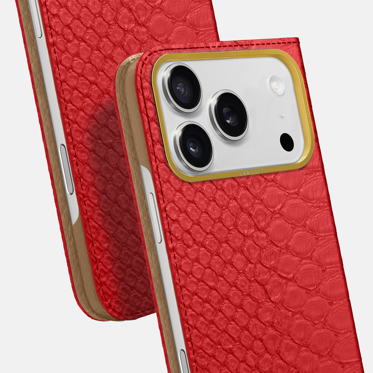 Folio Case For iPhone 17 Pro In Python -5 | Red-Gold