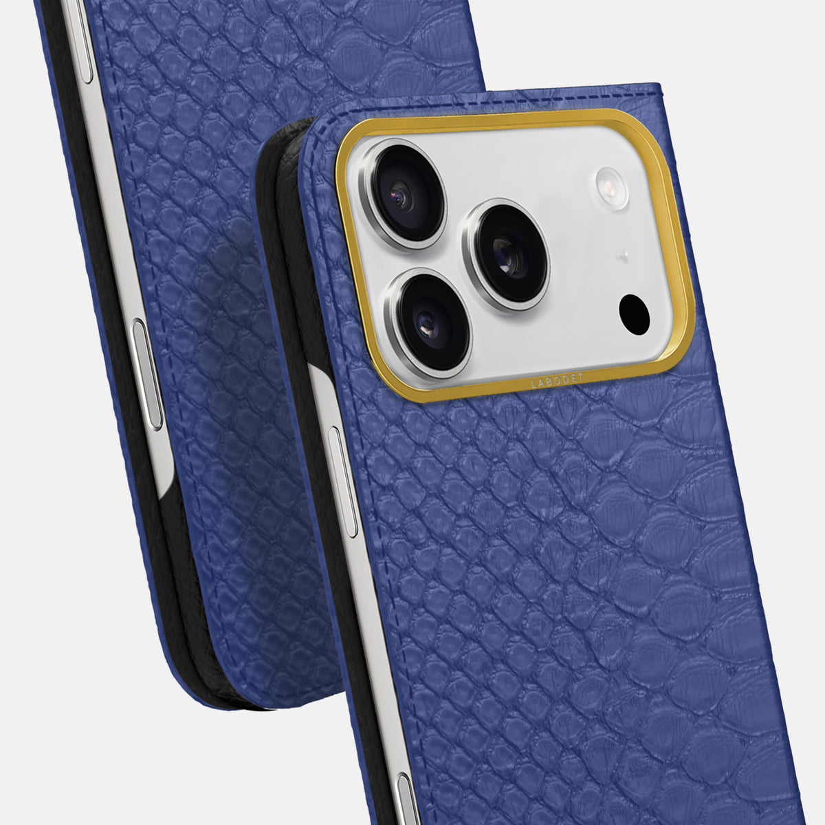 Folio Case For iPhone 17 Pro In Python -5 | Royal-Blue-Gold