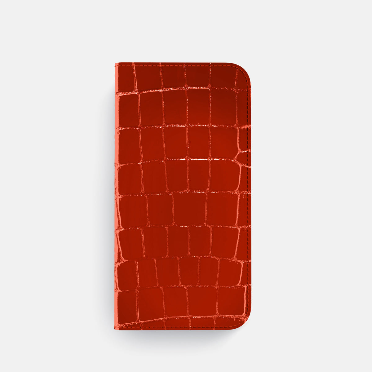 Folio Case For iPhone 17 Pro In Shiny Alligator -4 | Orange-Gold