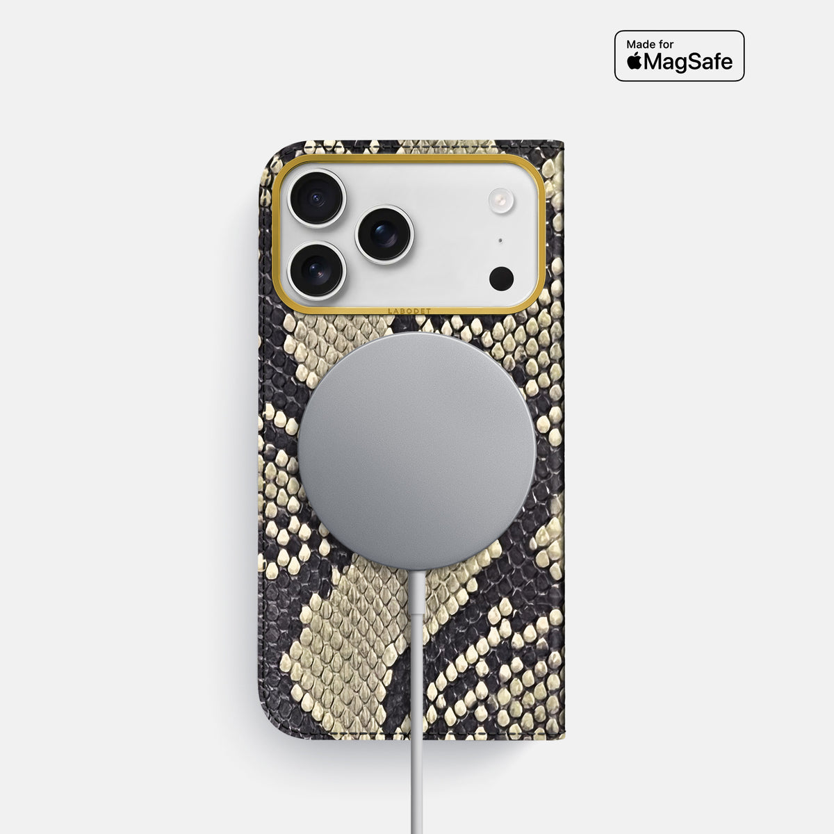 Folio Case For iPhone 18 Pro In Deluxe Python -3 | Savannah-Gold
