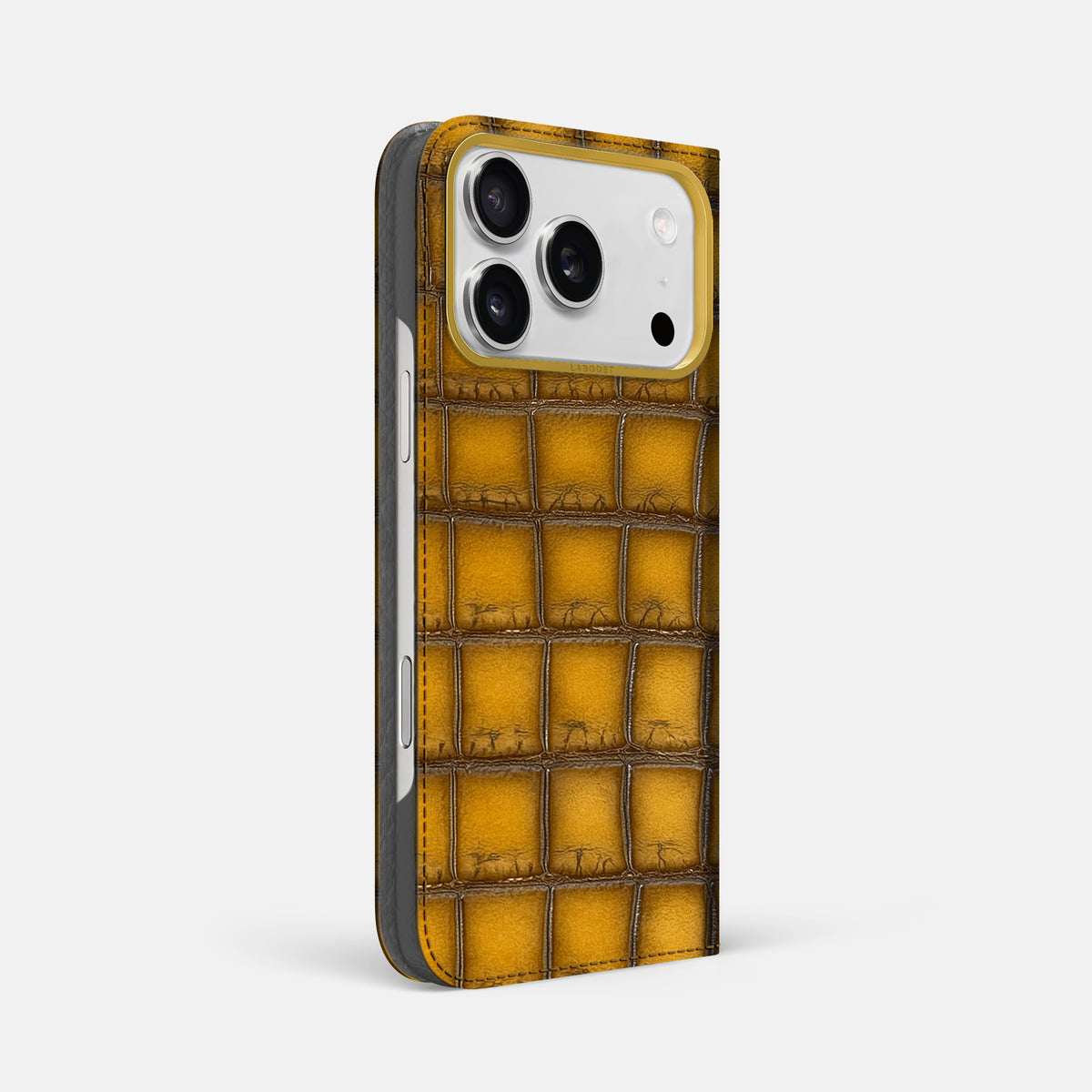 Folio Case For iPhone 18 Pro Max In Patina Alligator -1 | Sydney-Gold