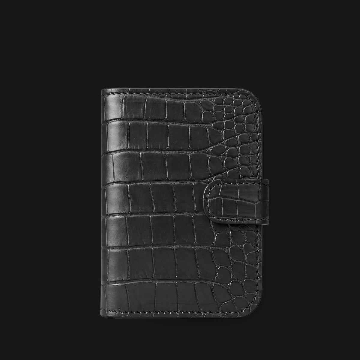 Folio Case Edition Black For iPhone Duo In Alligator -2 | Edition Black-Black