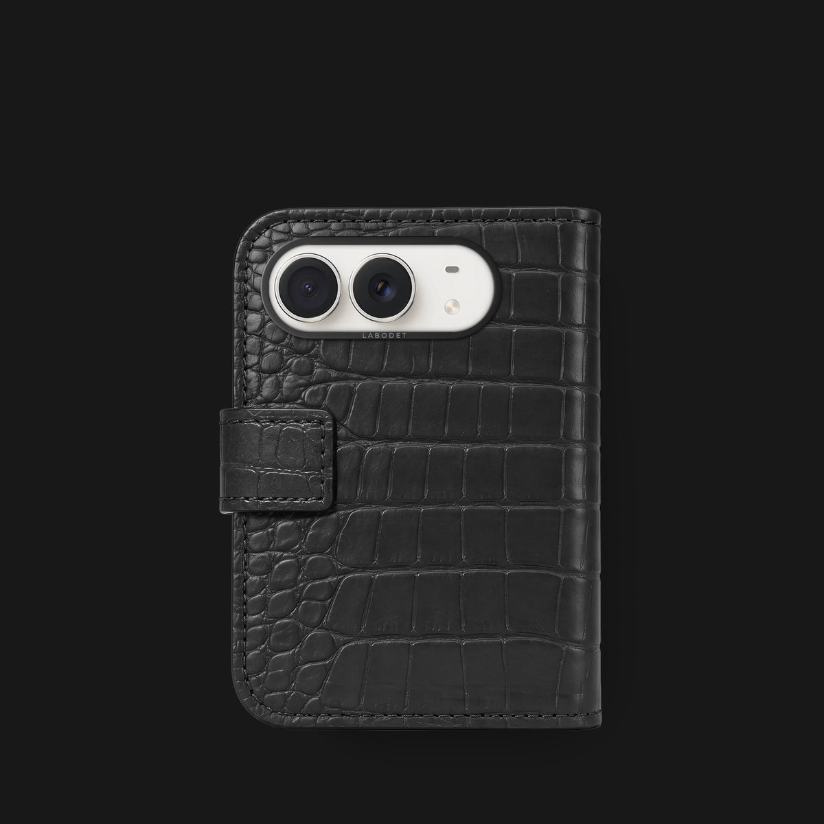 Folio Case Edition Black For iPhone Duo In Alligator -3 | Edition Black-Black