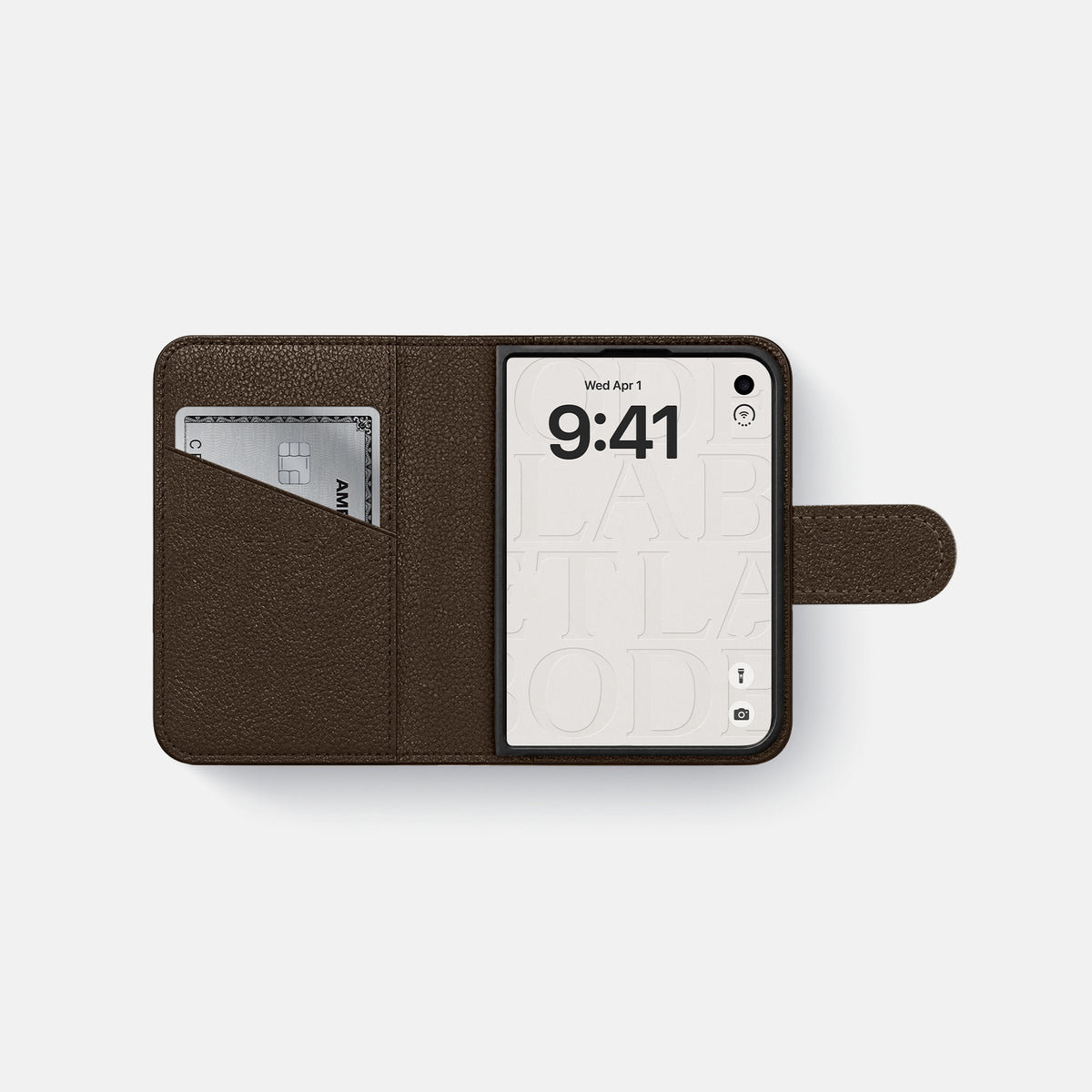 Folio Case For iPhone Duo In Calf -4 | Dark-Brown-Black