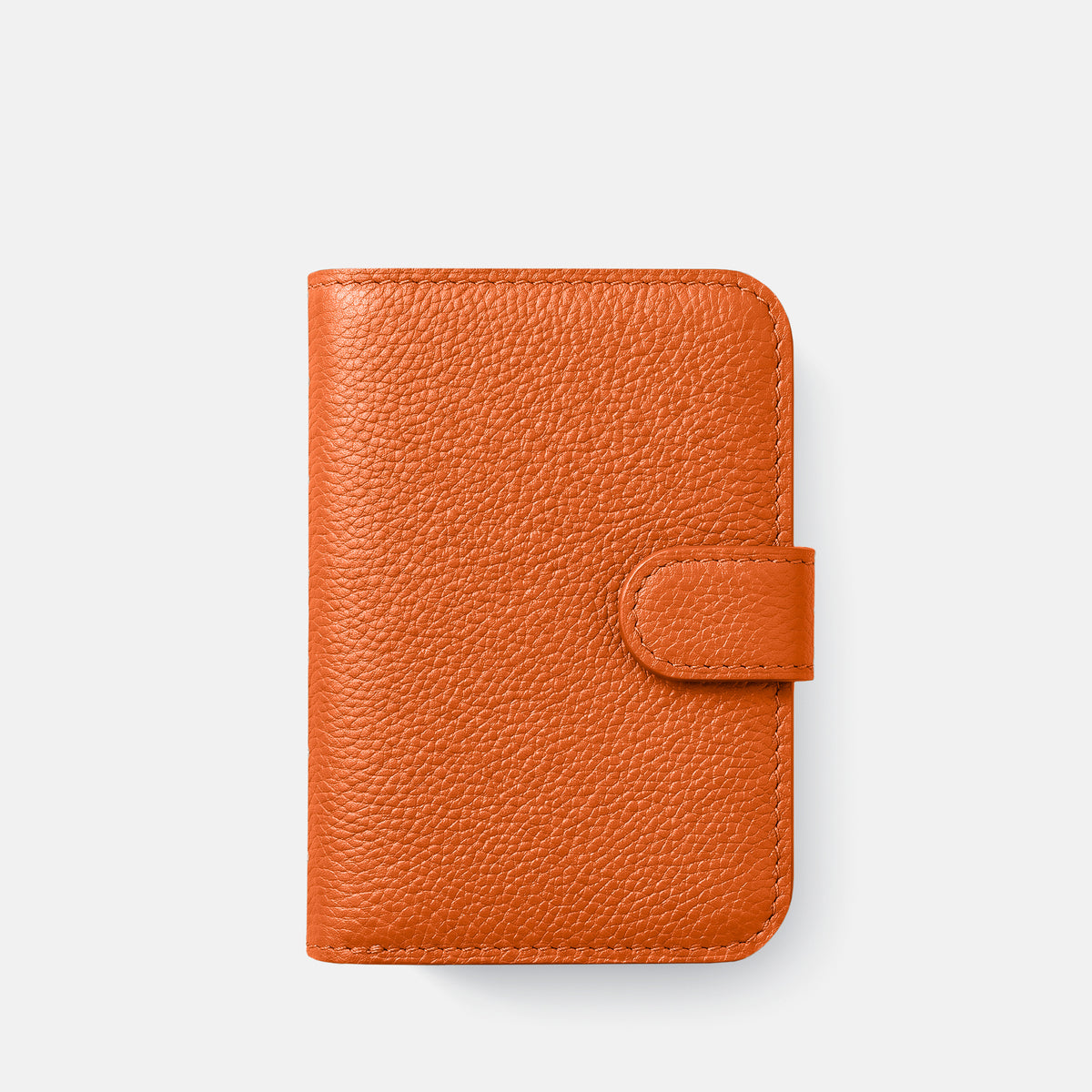 Folio Case For iPhone Duo In Calf -2 | Orange-Steel