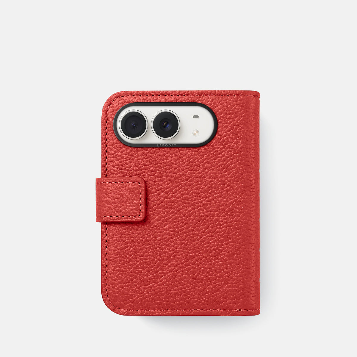 Folio Case For iPhone Duo In Calf -3 | Red-Black