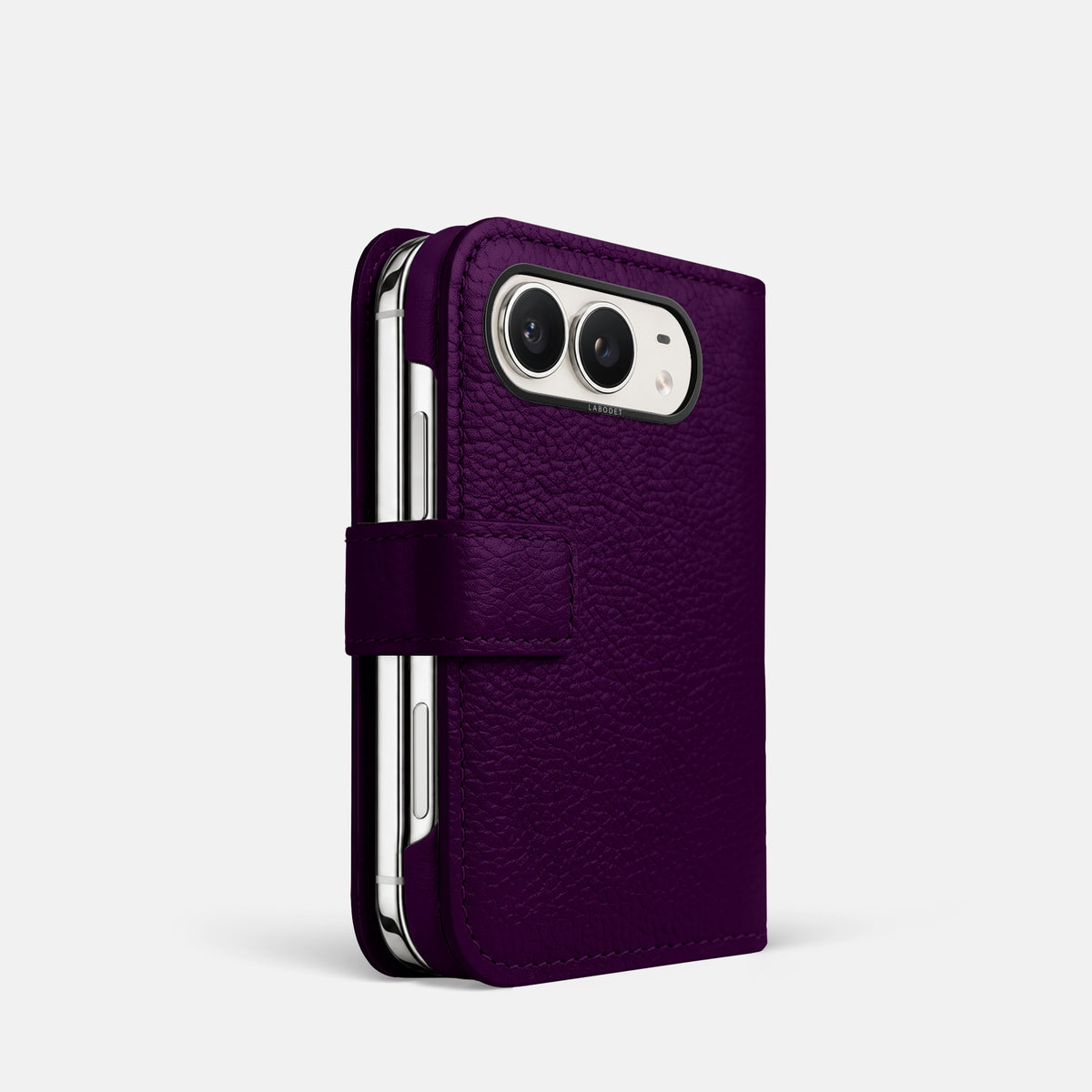 Folio Case For iPhone Duo In Calf -1 | Violet-Black