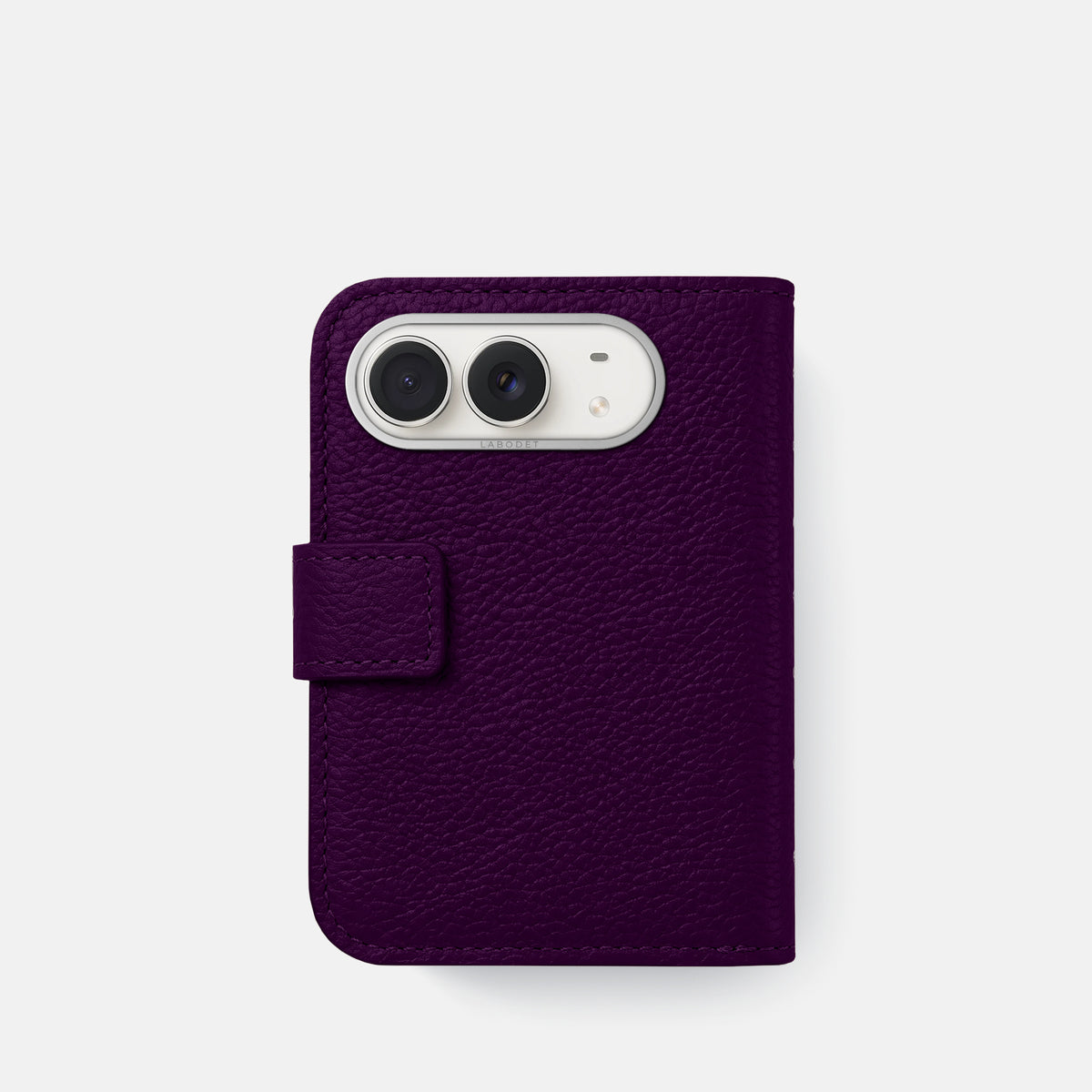 Folio Case For iPhone Duo In Calf -3 | Violet-Steel