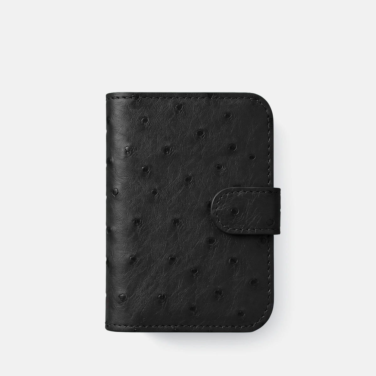Folio Case For iPhone Duo In Ostrich -2 | Black-Steel