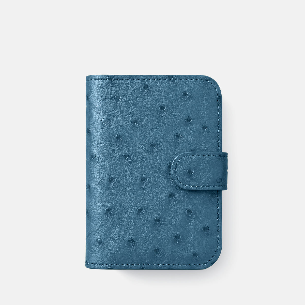Folio Case For iPhone Duo In Ostrich -2 | Blue-Jeans-Black
