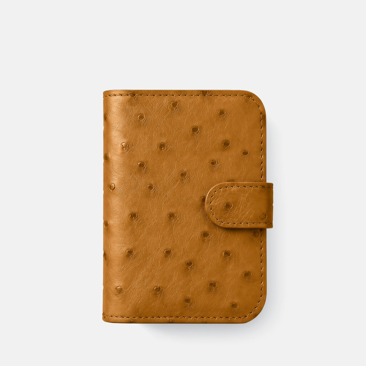 Folio Case For iPhone Duo In Ostrich -2 | Chestnut-Black