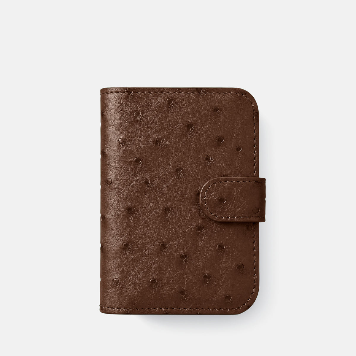 Folio Case For iPhone Duo In Ostrich -2 | Chocolate-Black