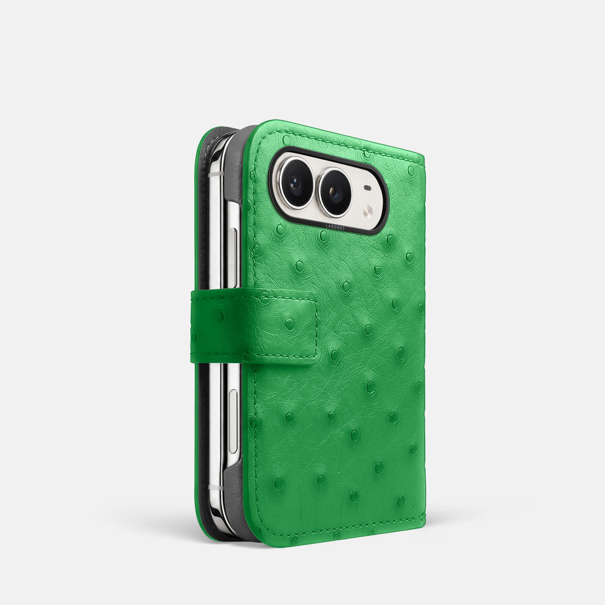 Folio Case For iPhone Duo In Ostrich -1 | Kentucky-Green-Black