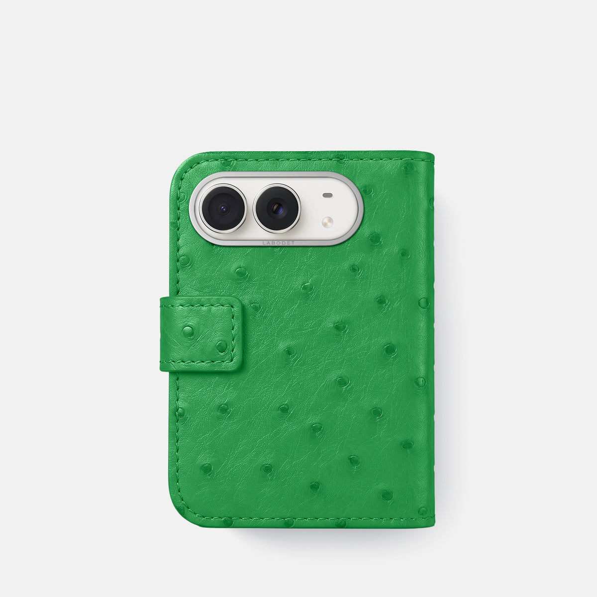 Folio Case For iPhone Duo In Ostrich -3 | Kentucky-Green-Steel