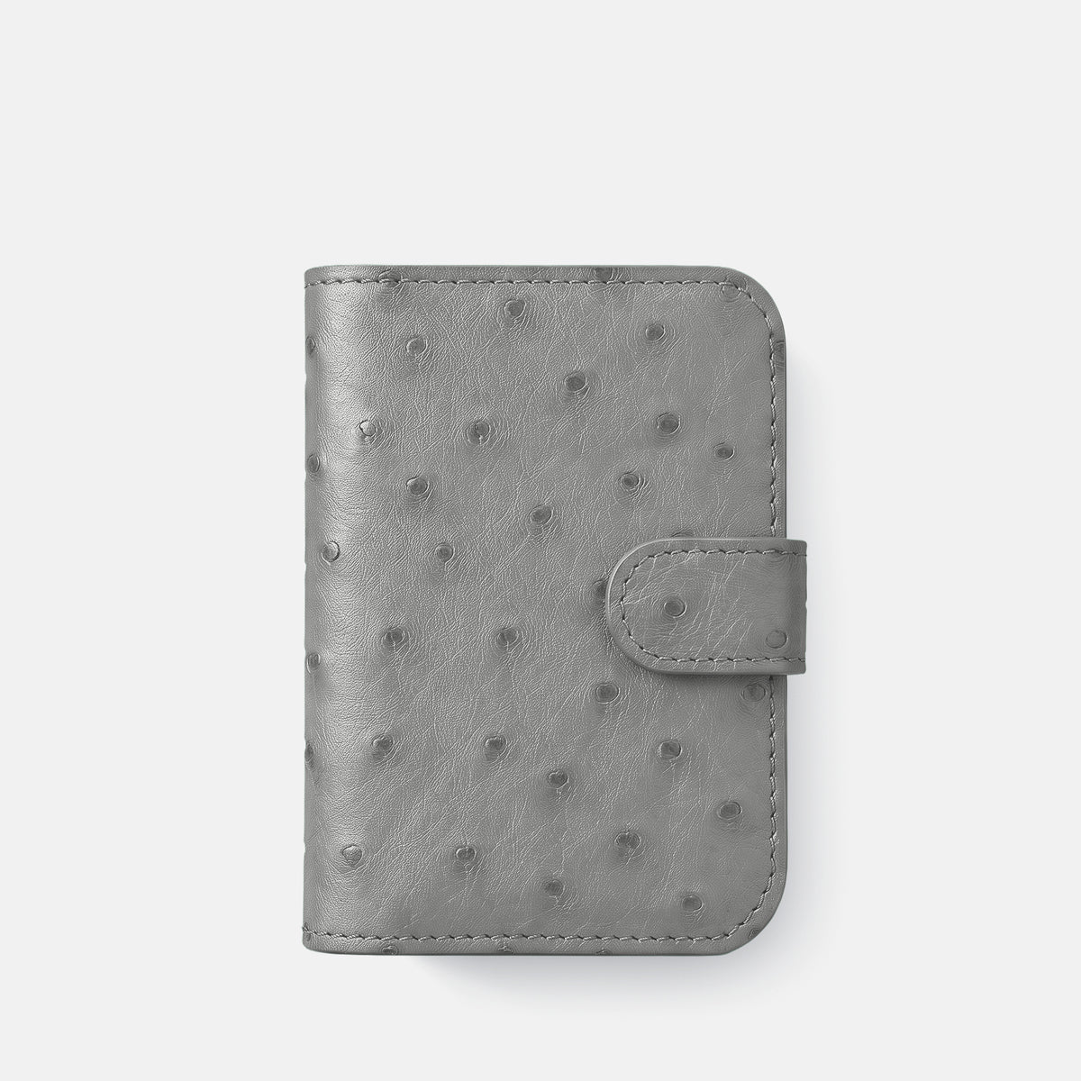 Folio Case For iPhone Duo In Ostrich -2 | Silver-Steel