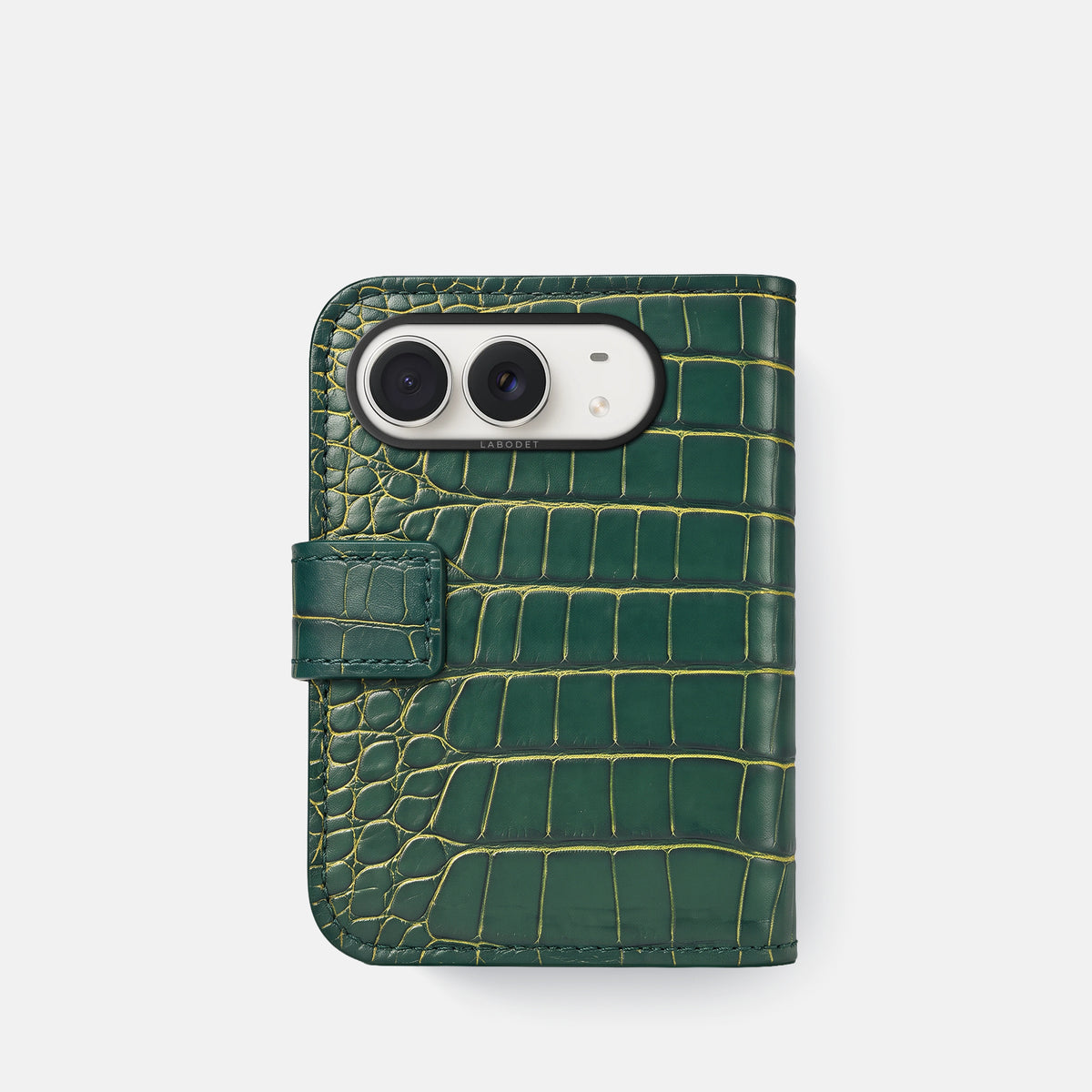 Folio Case For iPhone Duo In Patina Alligator -3 | Cambridge-Black