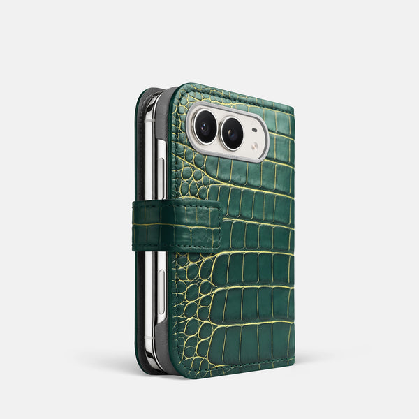Folio Case in Patina Alligator