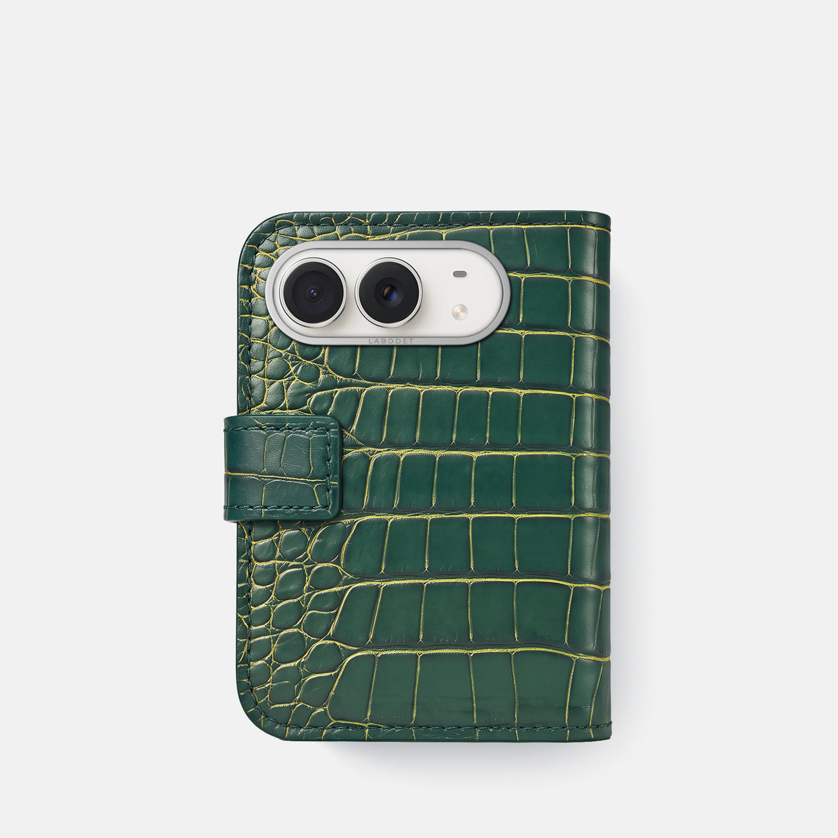 Folio Case For iPhone Duo In Patina Alligator -3 | Cambridge-Steel