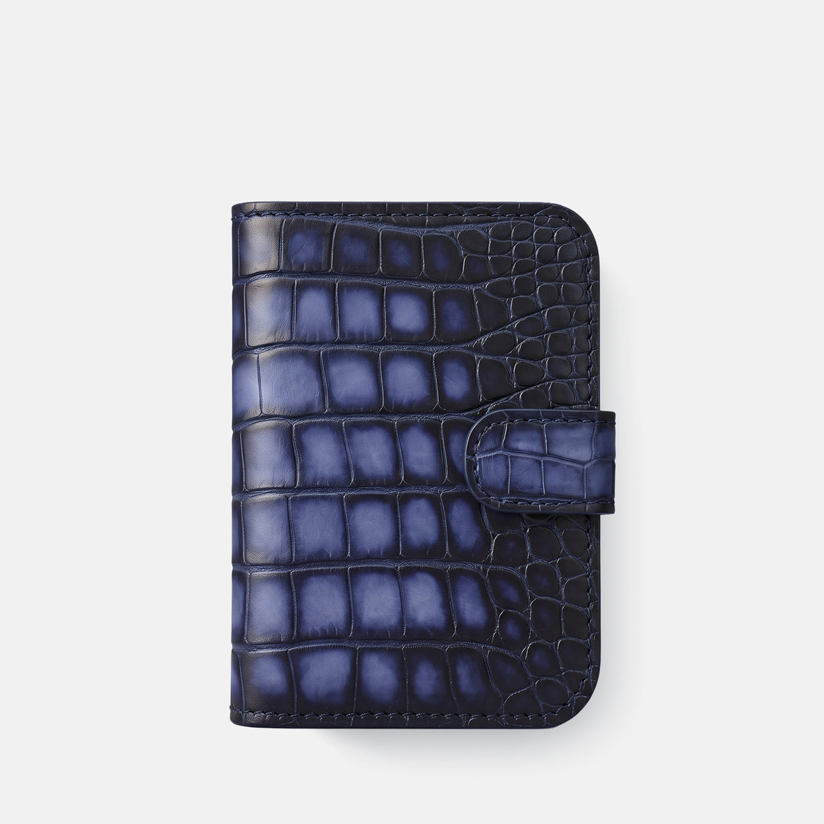 Folio Case For iPhone Duo In Patina Alligator -2 | Havana-Blue-Black