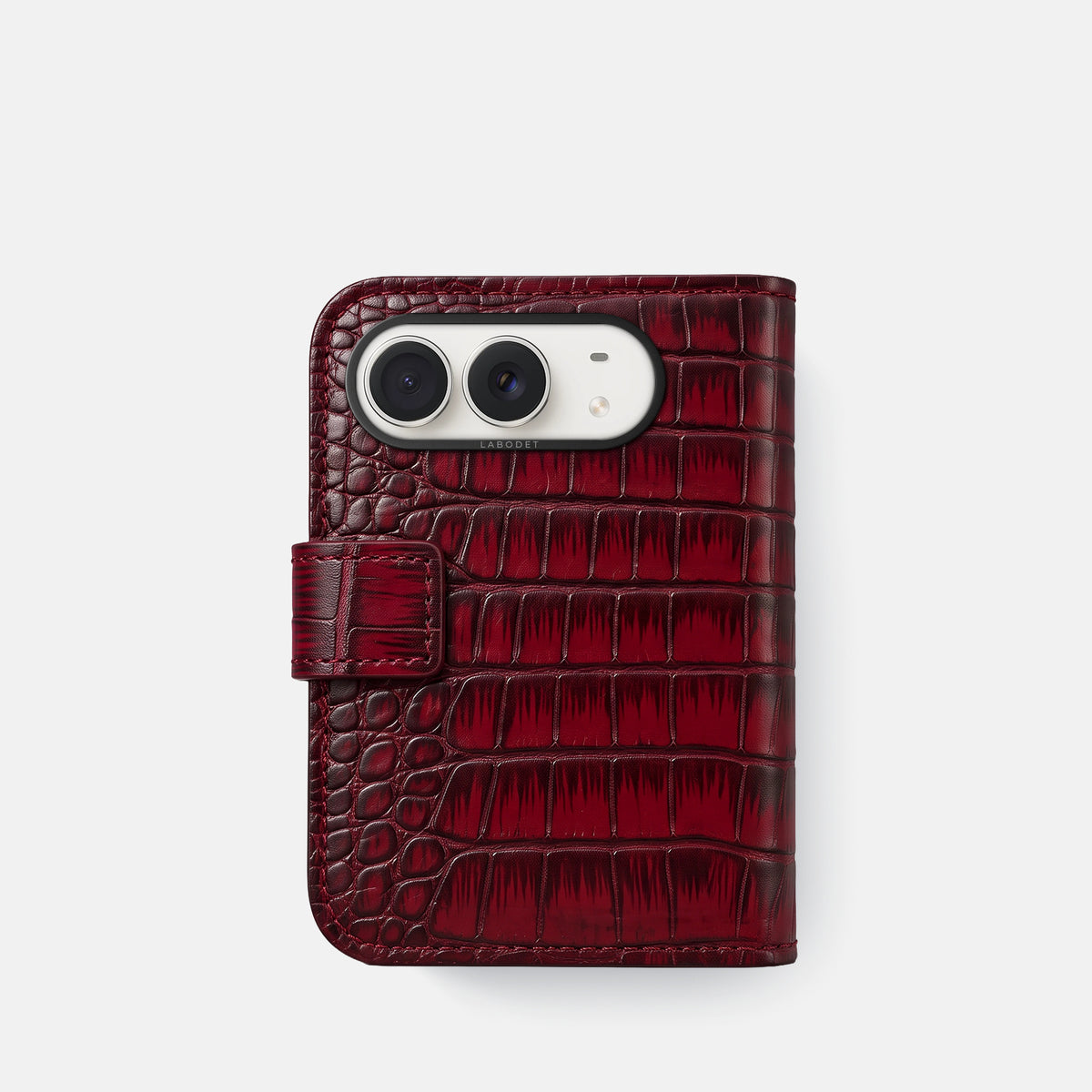 Folio Case For iPhone Duo In Patina Alligator -3 | Havana-Burgundy-Black