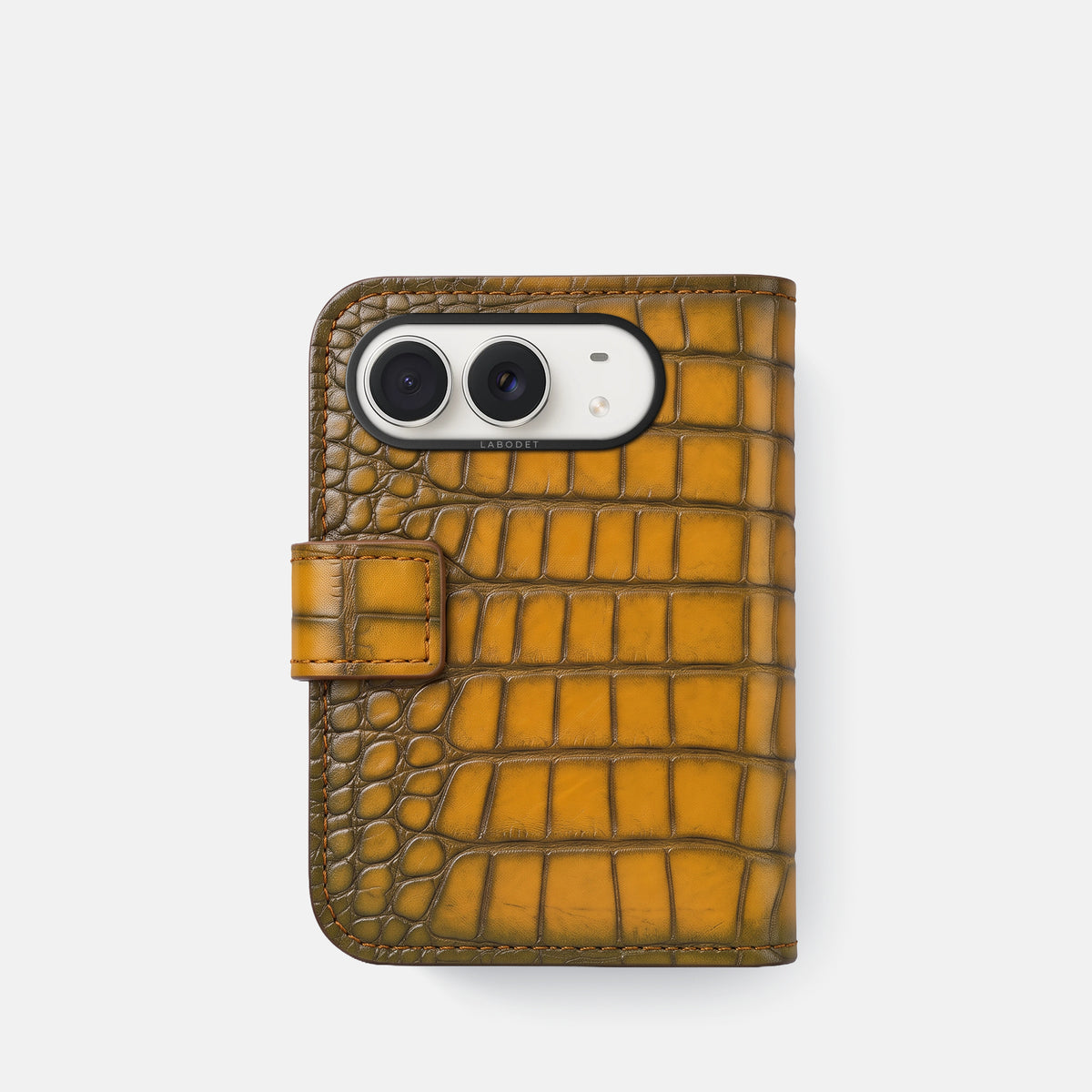 Folio Case For iPhone Duo In Patina Alligator -3 | Sydney-Black