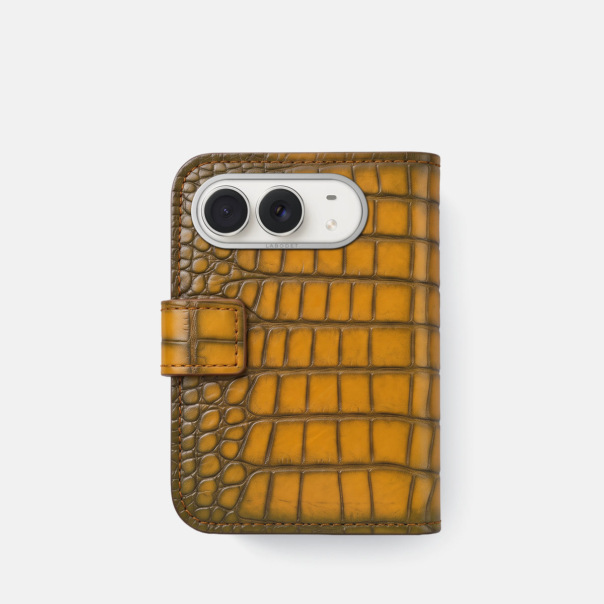 Folio Case For iPhone Duo In Patina Alligator -3 | Sydney-Steel
