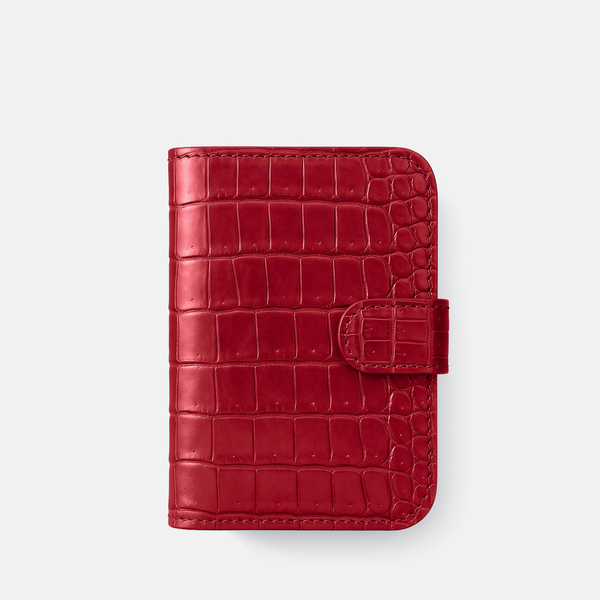 Folio Case For iPhone Duo In Porosus Crocodile -2 | Burgundy-Black