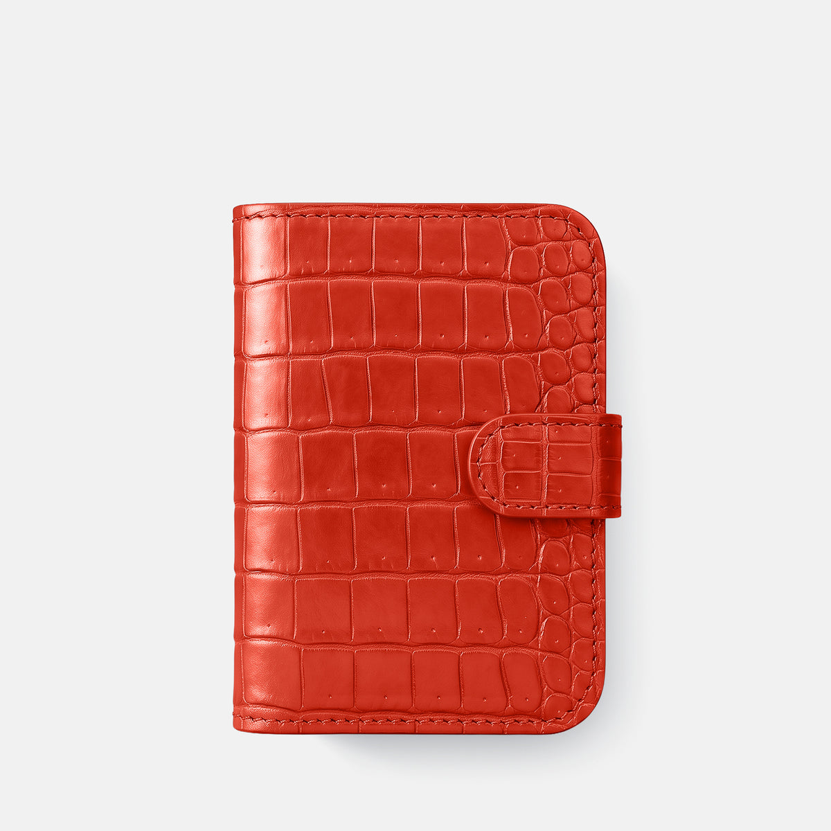 Folio Case For iPhone Duo In Porosus Crocodile -2 | Rust-Black