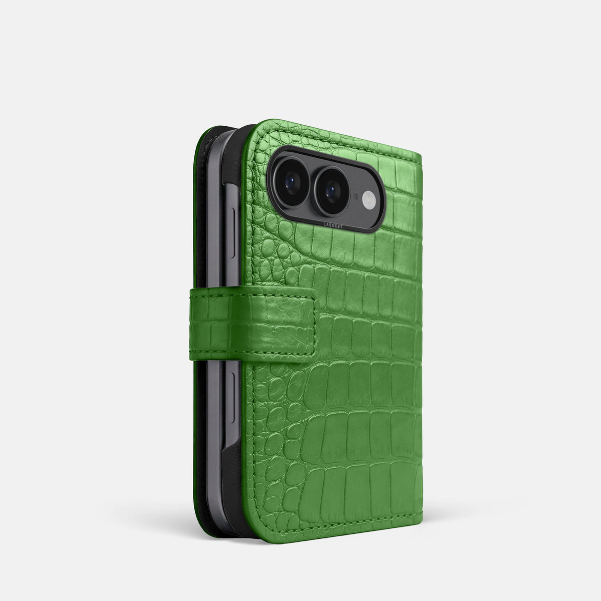 Folio Case For iPhone Ultra In Alligator -1 | Apple-Green-Black