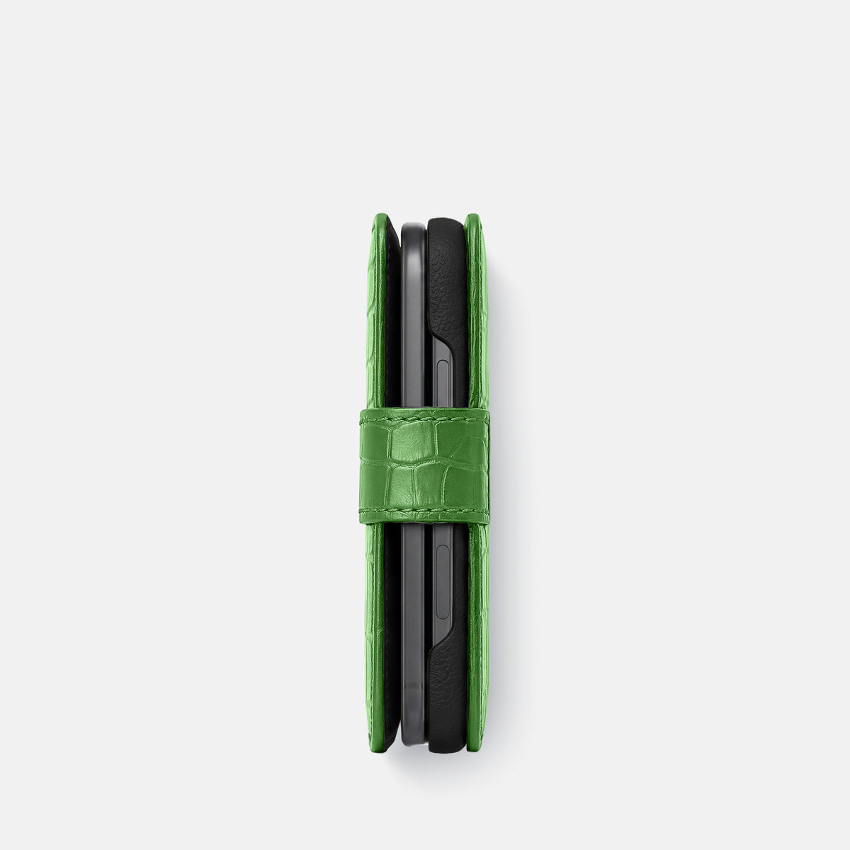 Folio Case For iPhone Ultra In Alligator -5 | Apple-Green-Black