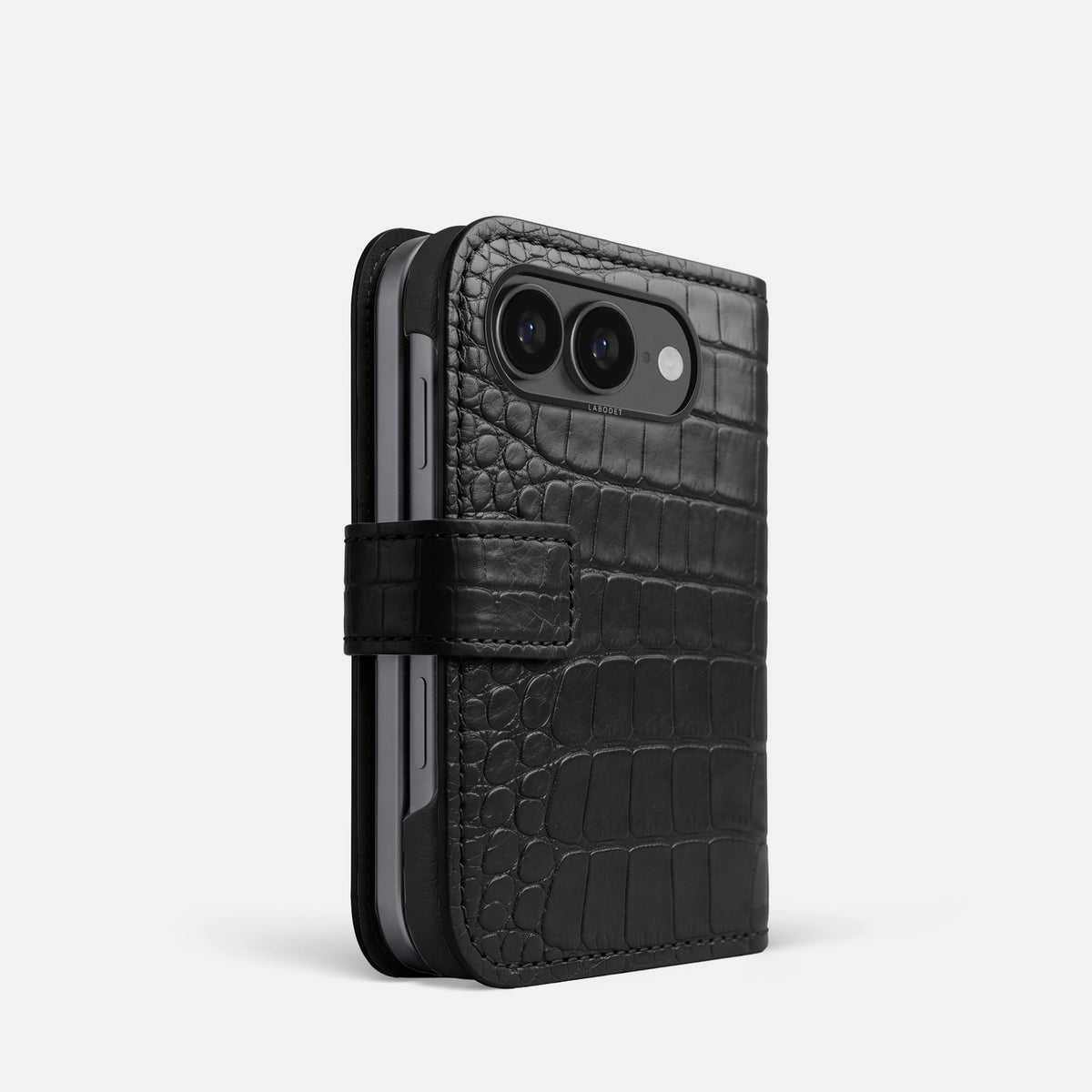 Folio Case For iPhone Ultra In Alligator -1 | Black-Black