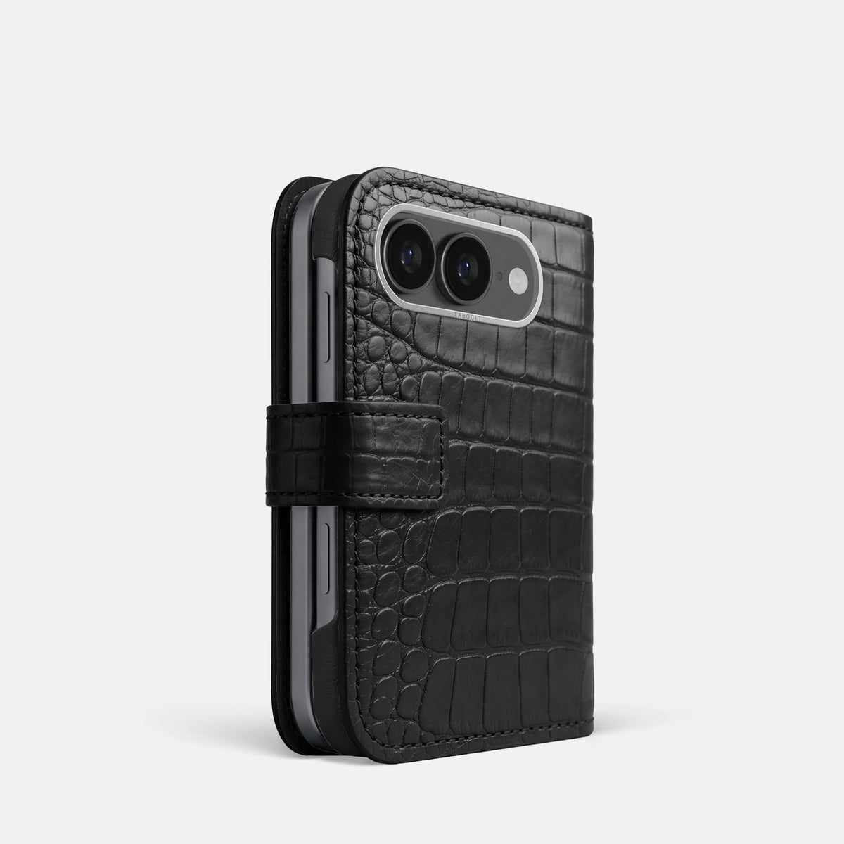 Folio Case For iPhone Ultra In Alligator -1 | Black-Steel