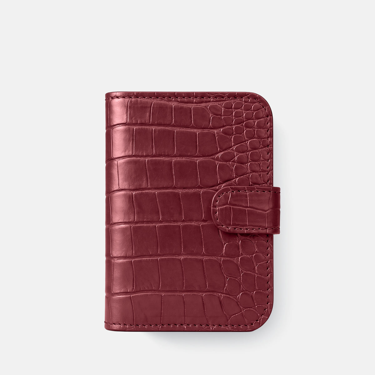 Folio Case For iPhone Ultra In Alligator -2 | Burgundy-Black