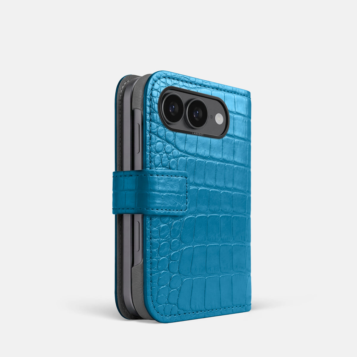 Folio Case For iPhone Ultra In Alligator -1 | Curaçao-Blue-Black