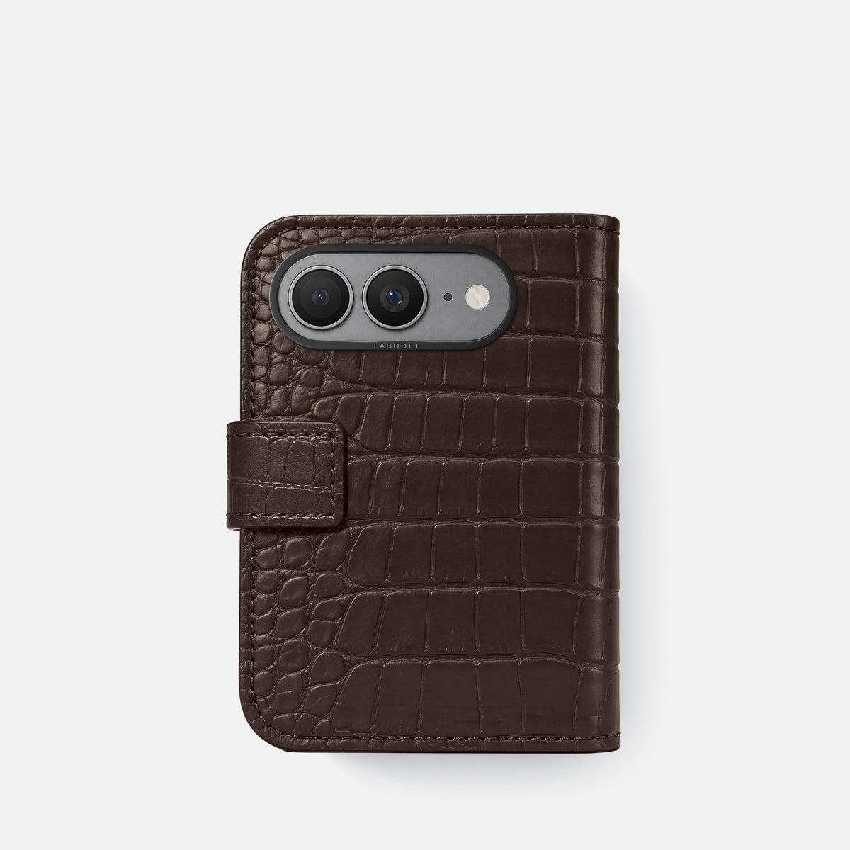 Folio Case For iPhone Ultra In Alligator -3 | Dark-Brown-Black