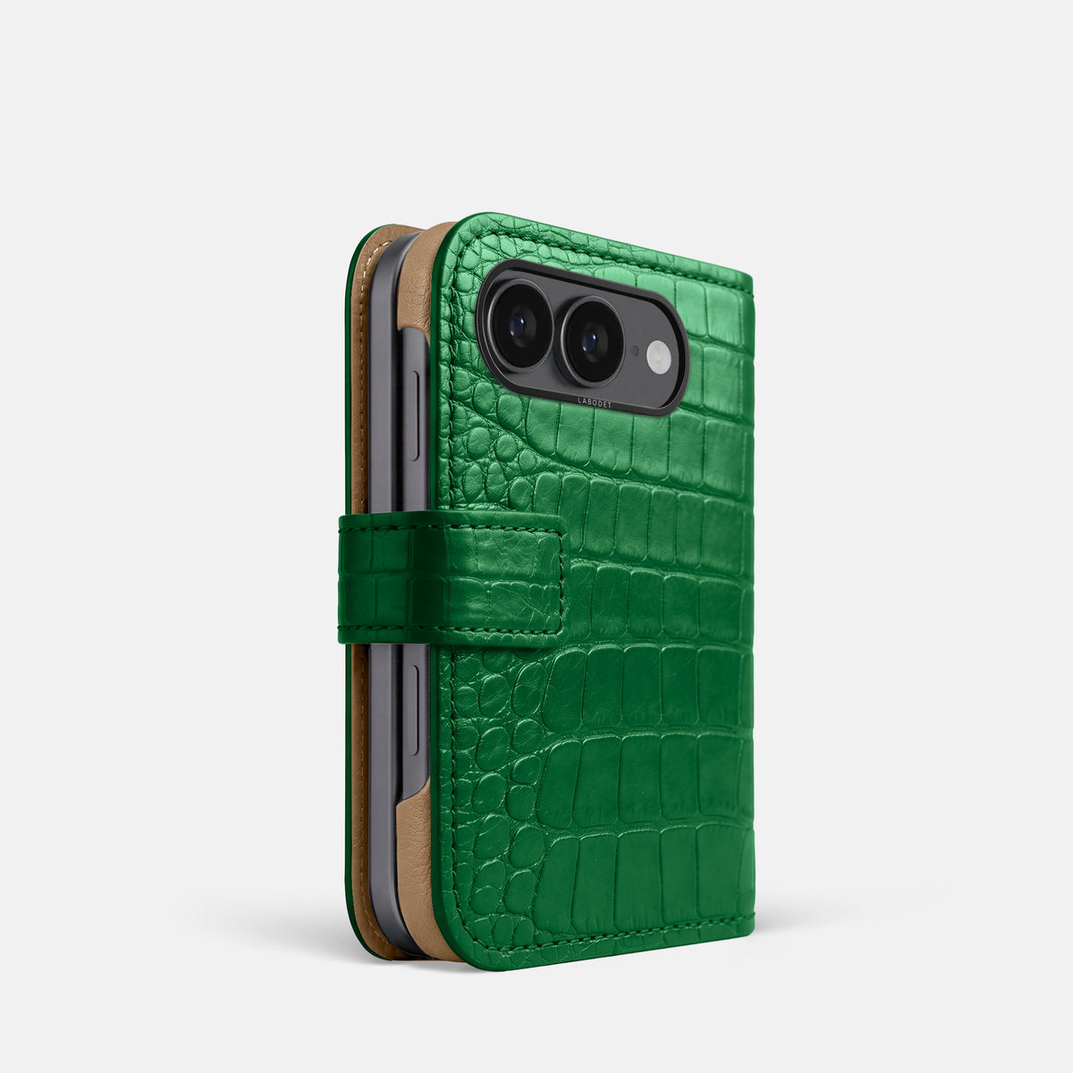 Folio Case For iPhone Ultra In Alligator -1 | Forest-Green-Black