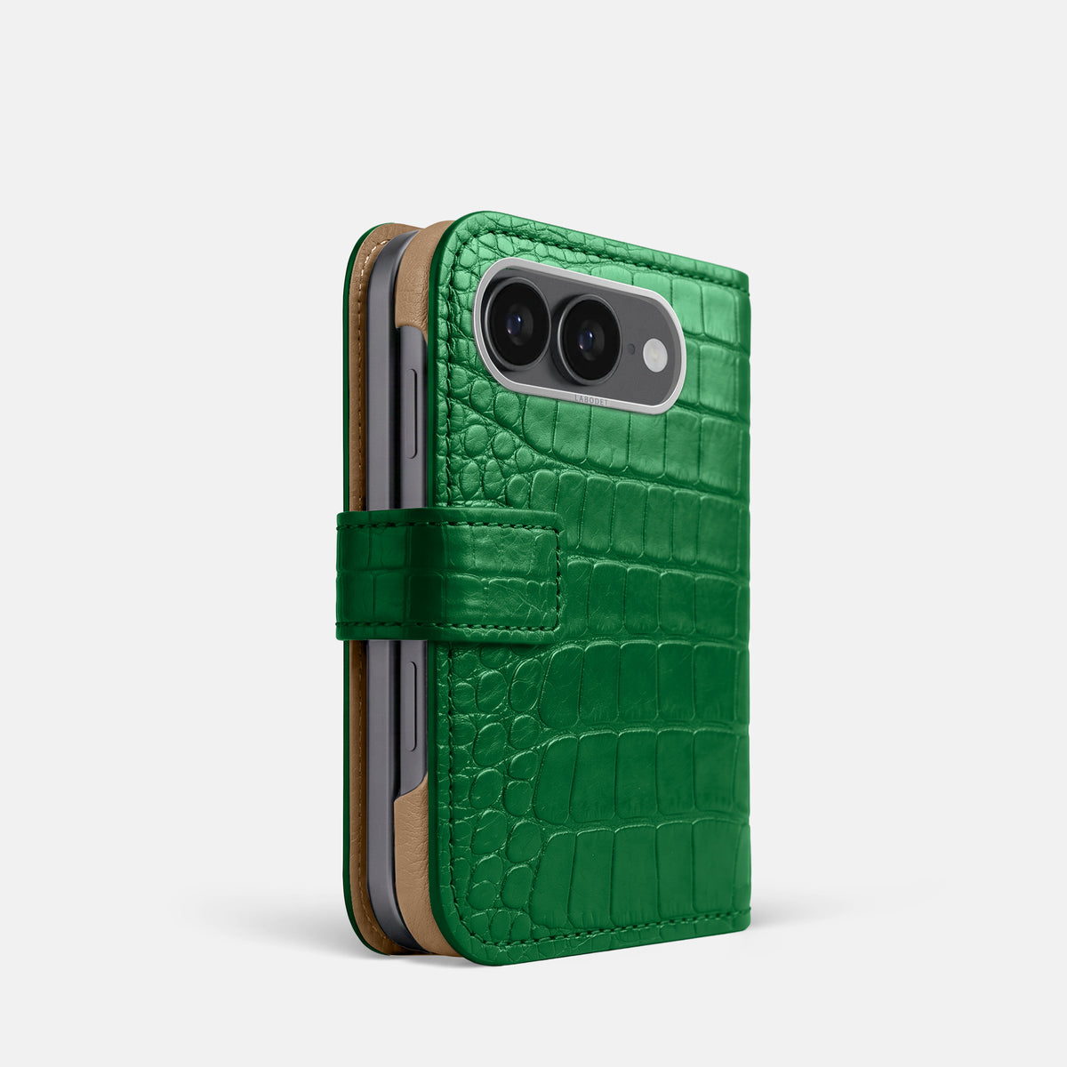 Folio Case For iPhone Ultra In Alligator -1 | Forest-Green-Steel
