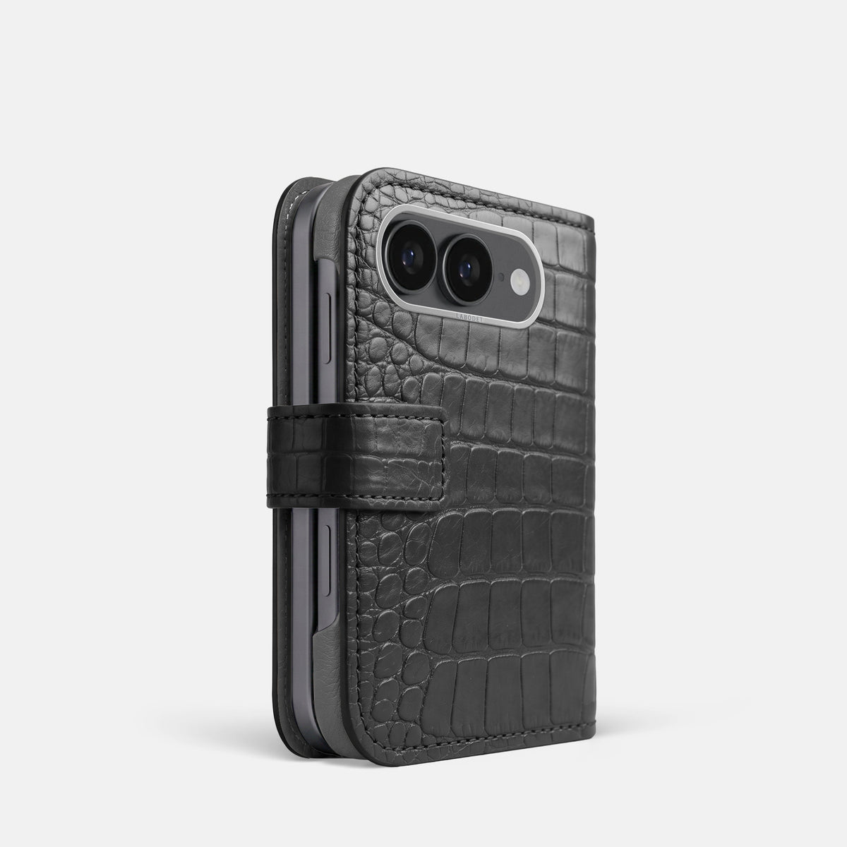 Folio Case For iPhone Ultra In Alligator -1 | Grey-Steel