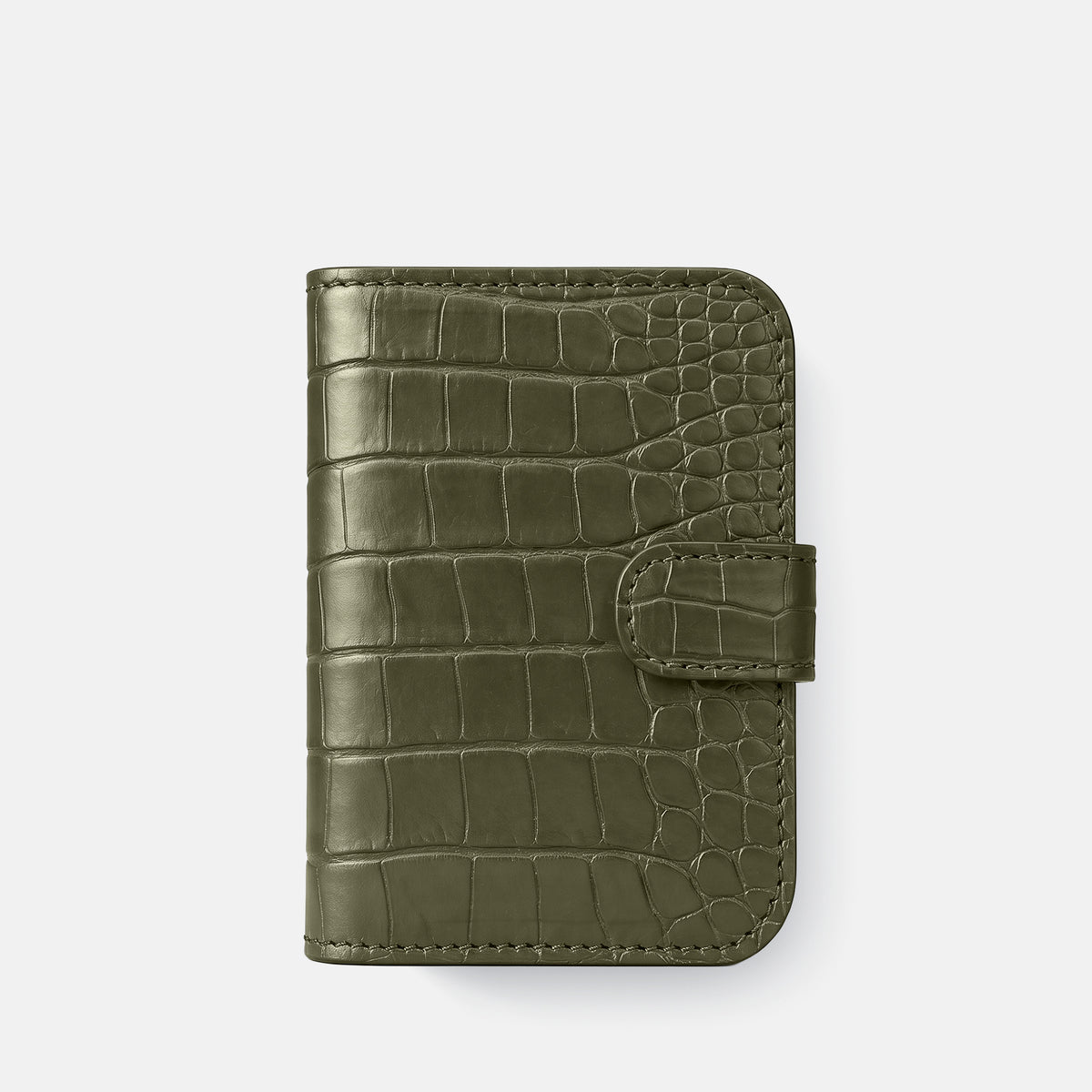 Folio Case For iPhone Ultra In Alligator -2 | Kaki-Green-Black