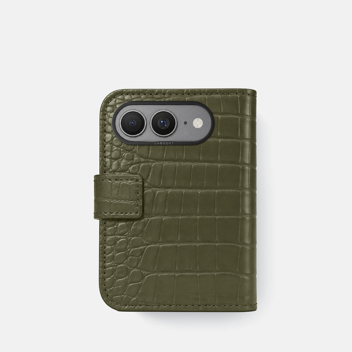 Folio Case For iPhone Ultra In Alligator -3 | Kaki-Green-Black