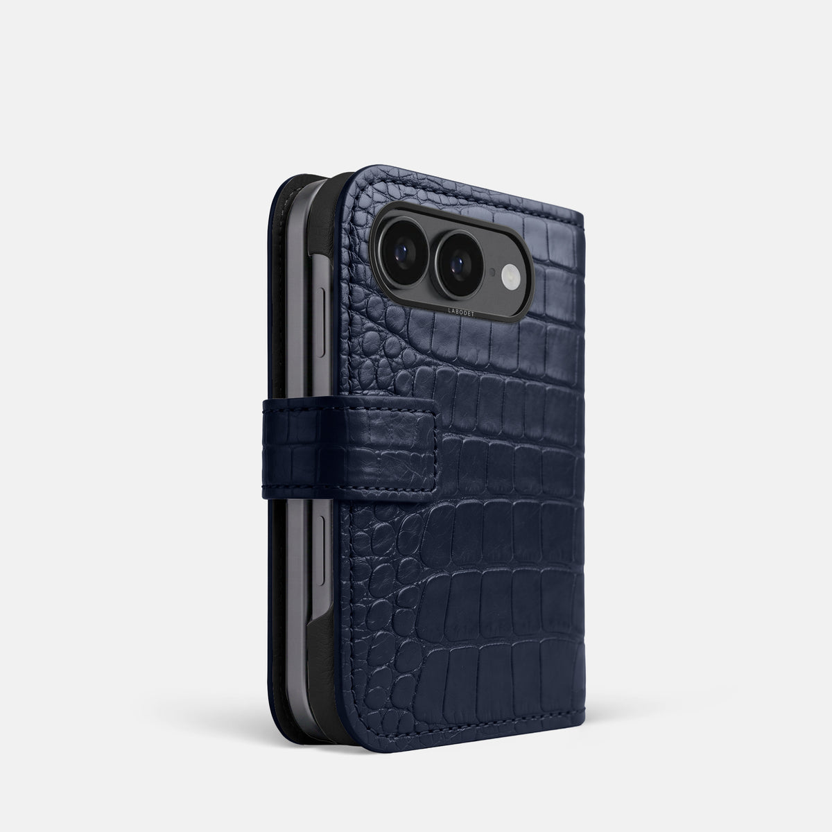 Folio Case For iPhone Ultra In Alligator -1 | Navy-Blue-Black